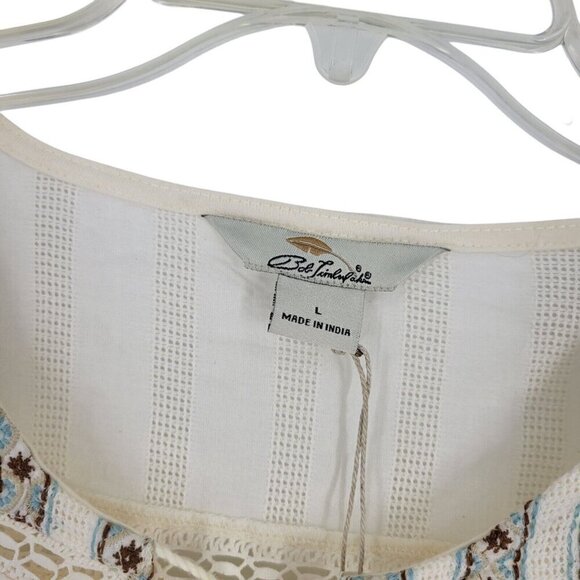 Bob Timberlake Boho Peasant Blouse Large Embroidered Western artisan - Picture 2 of 6